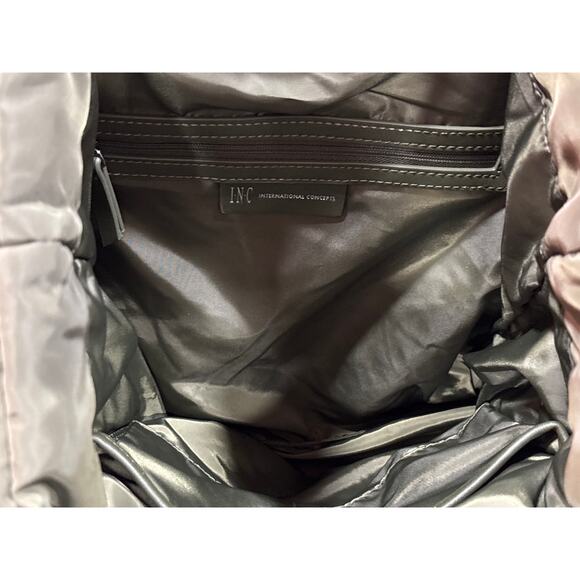 INC International Concepts BREEAH Moss Sherpa Quilt Nylon Tote/Shoulder Bag NWT - Picture 5 of 7